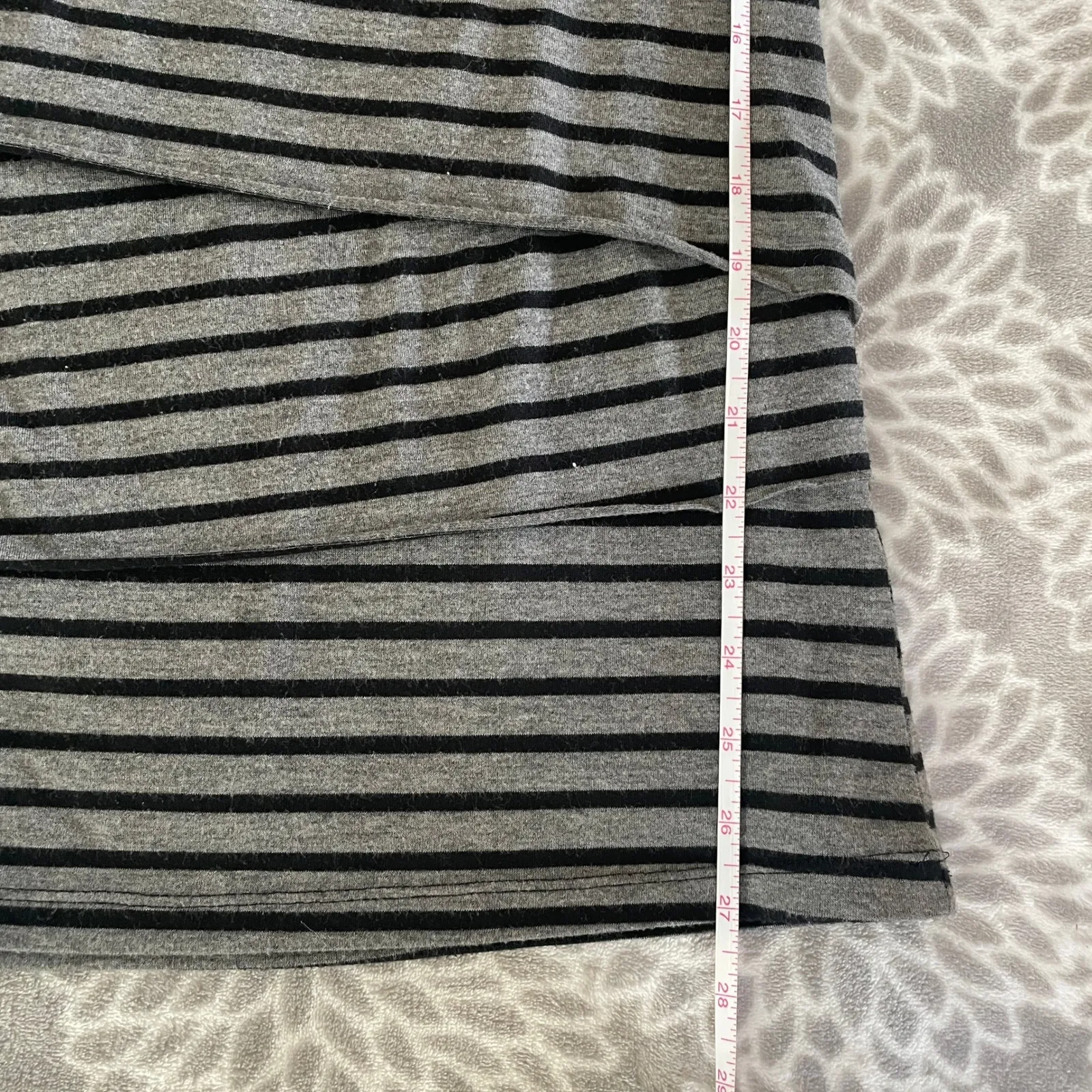 Outback Red Striped Boat Neck 3/4 Sleeve Tunic Medium Lounge Tee Tiered Layered - Image 5