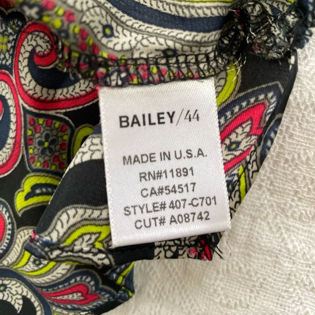 Bailey 44 Women Small Paisley Satin Cami Tank Spaghetti Strap Bubble Hem - Image 4