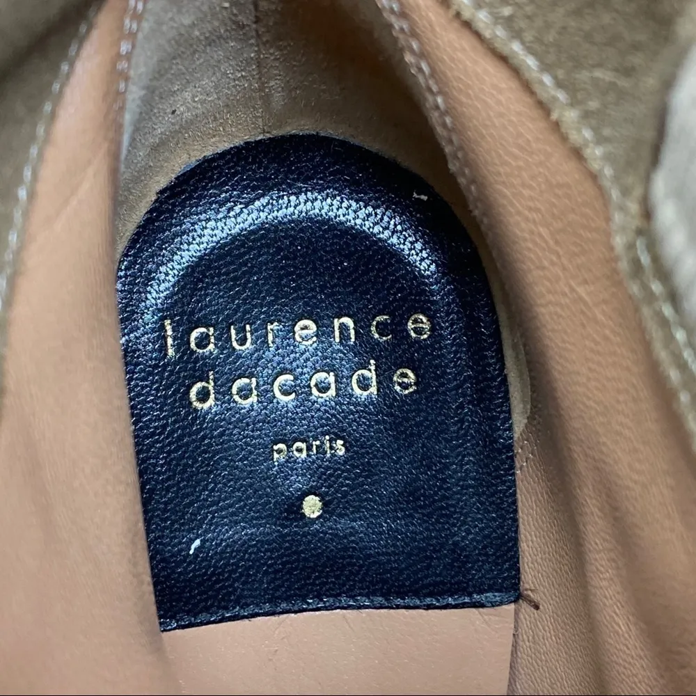 LAURENCE DACADE Pete Velvet Tan nude Corduroy Bootie block heel 36 Size 6 - Image 8