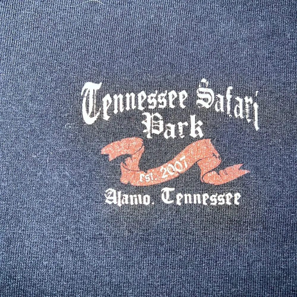 Tennessee Safari Bison Park Unisex T Shirt Top Alamo TN Black Brown XL - Image 3