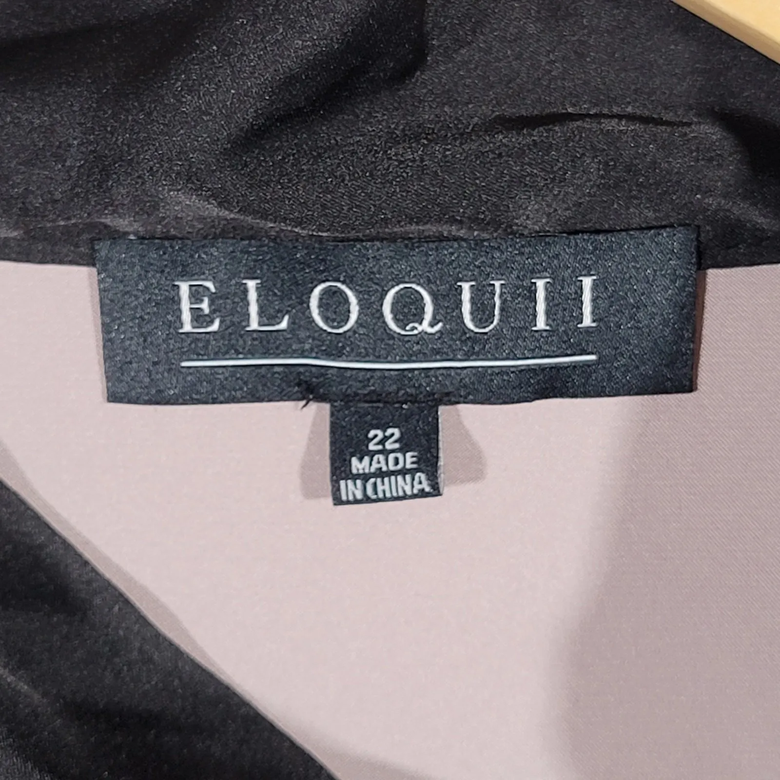 Eloquii Blouse Tie‎ Neck Long Sleeve Color Block Plus Size Top 22 NEW - Image 6
