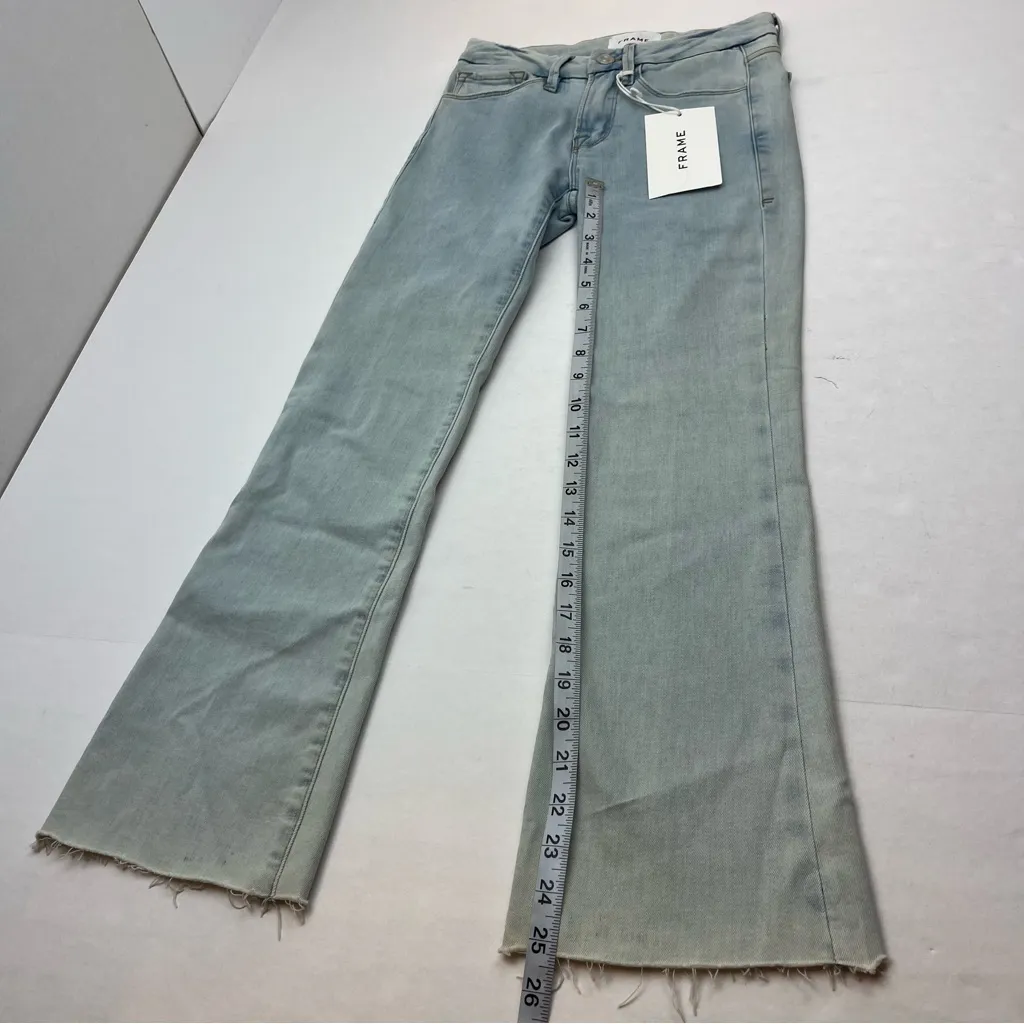 Frame Le‎ Crop Mini Boot Cut Denim Jeans Womens Size 23 Mid-Rise Blue NEW - Image 11