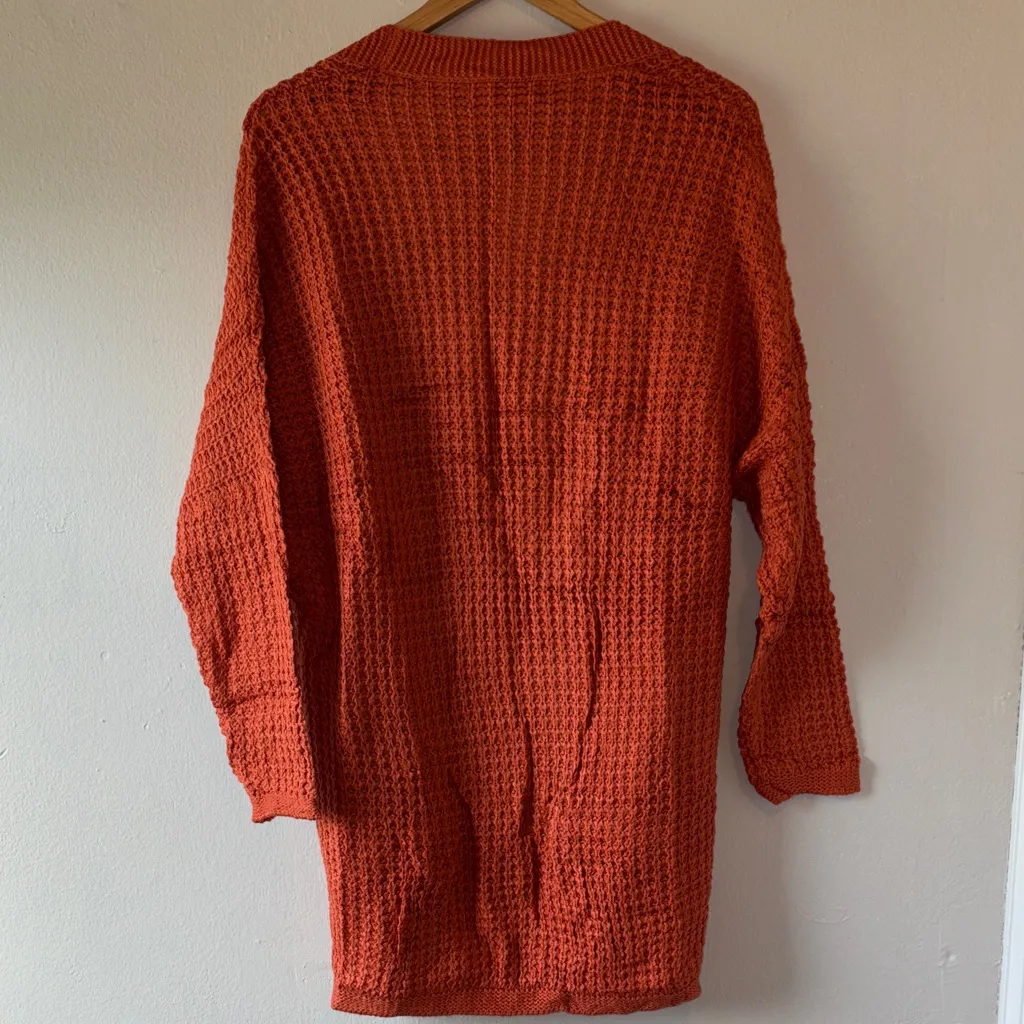 NWT Merokeety Rust Orange Cardigan - Image 4