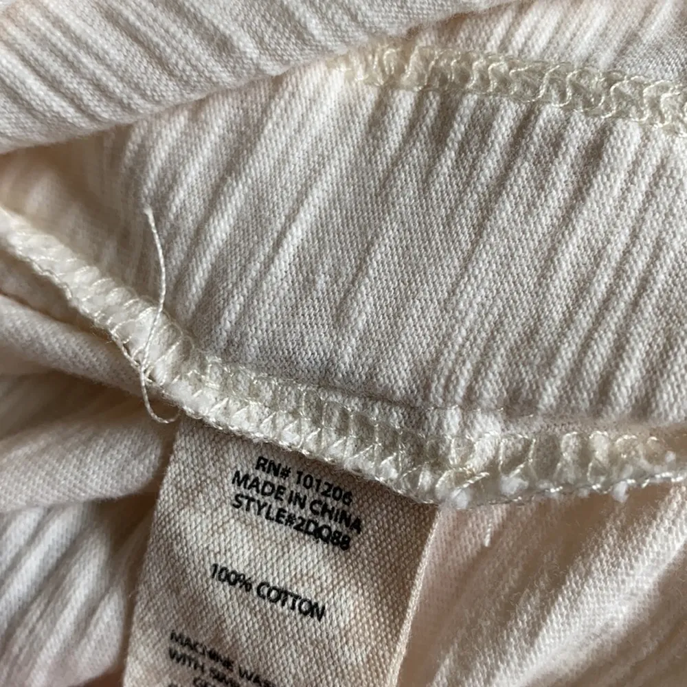 Soft Surroundings Mixed Unique Button Cardigan Blouse | Cream | Cotton - Image 6