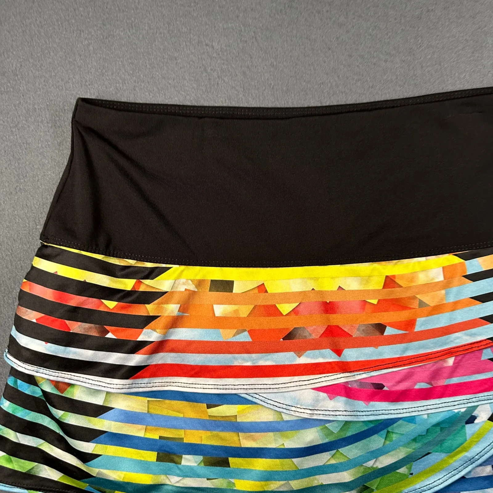 Lucky In Love Skort Womens Large Tennis Skirt Multicolor Athletic Layered Shorts Black - Image 10
