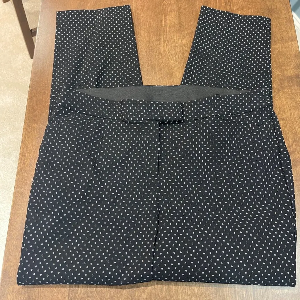Lane Bryant Outlet Embroidered Polka Dot Pants Womens Size 14 Black White Career - Image 9
