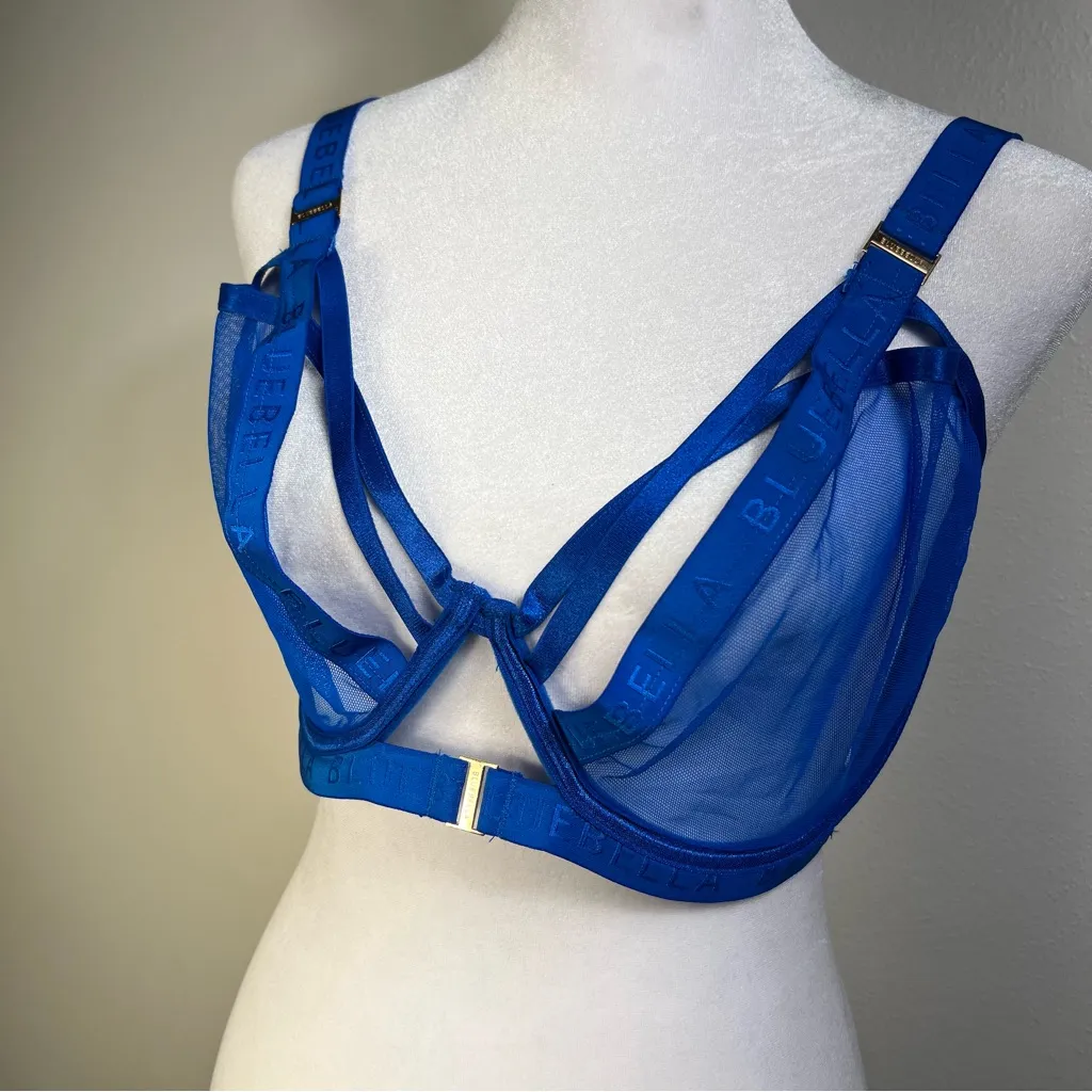 Bluebella Vibrant Blue Mesh Bra size 38G NWT - Image 4
