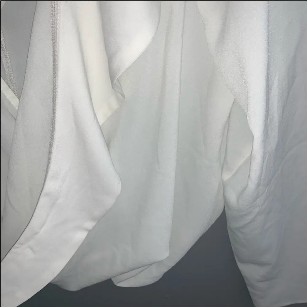 NWT ASOS white deep v faux wrap ruffle top - Image 7