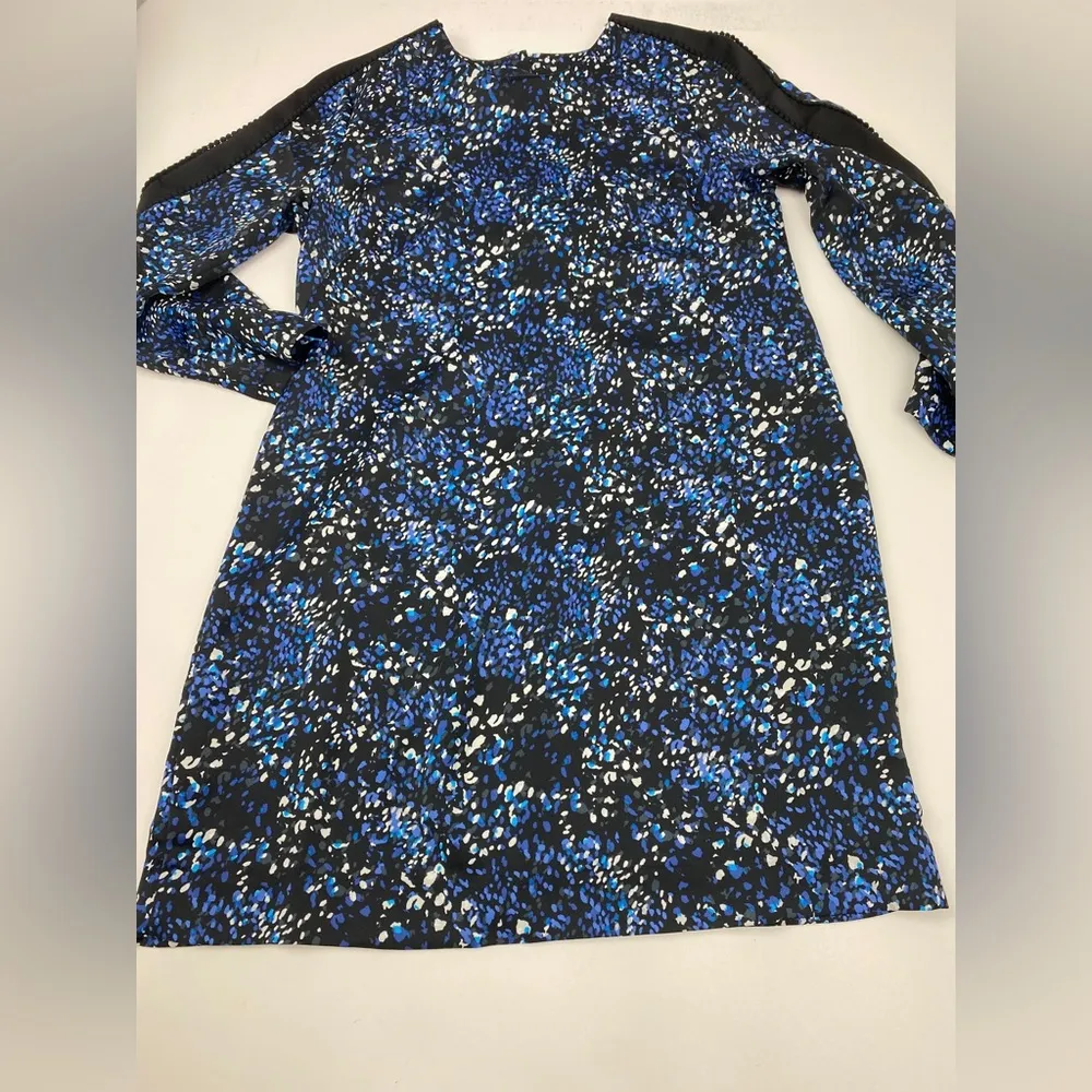 Banana Republic Long Sleeve Pattern Dress Size 4 Petite - Image 2