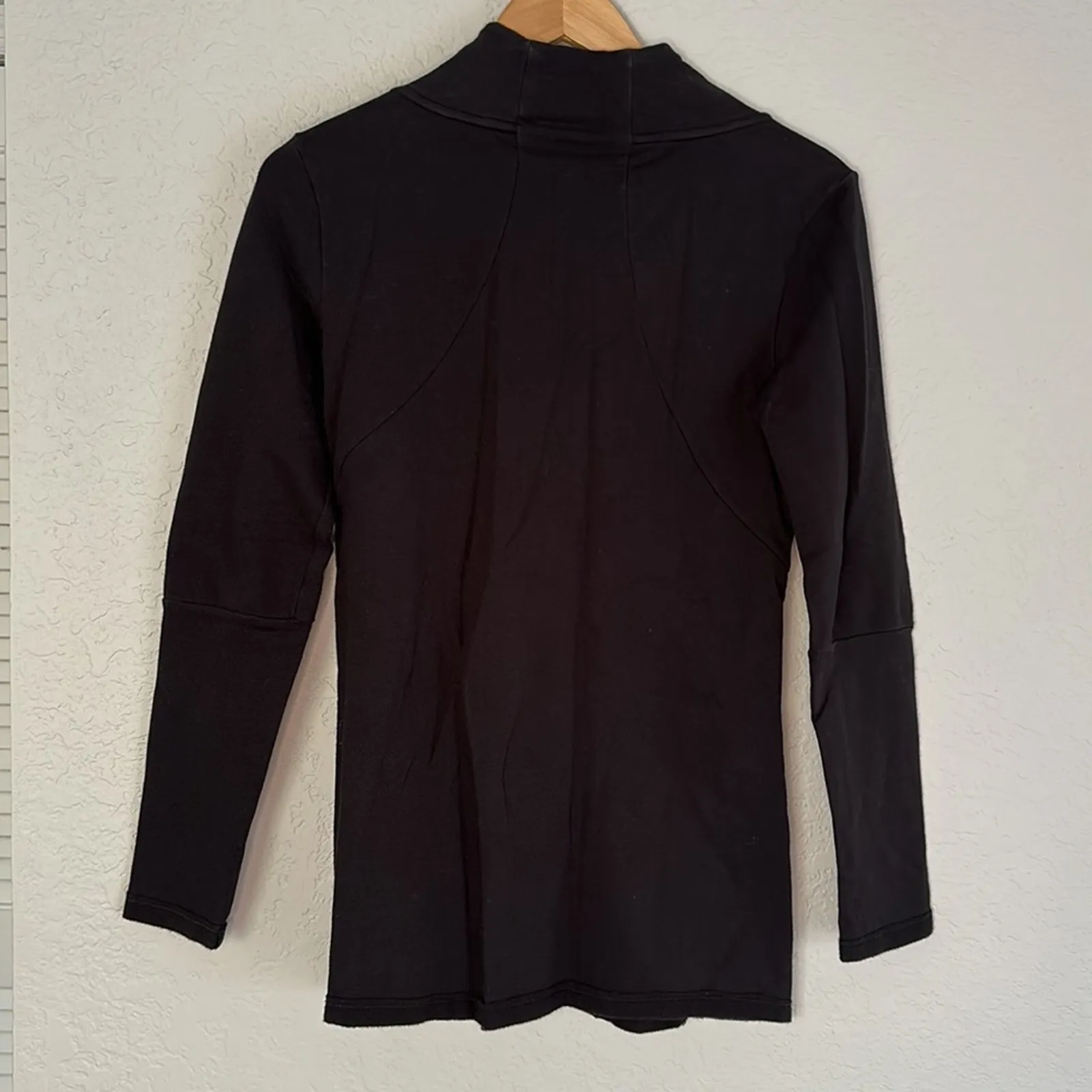 The North Face Black Full Zip Jacket Women’s Small Mock Neck Stretch Pockets - Image 5