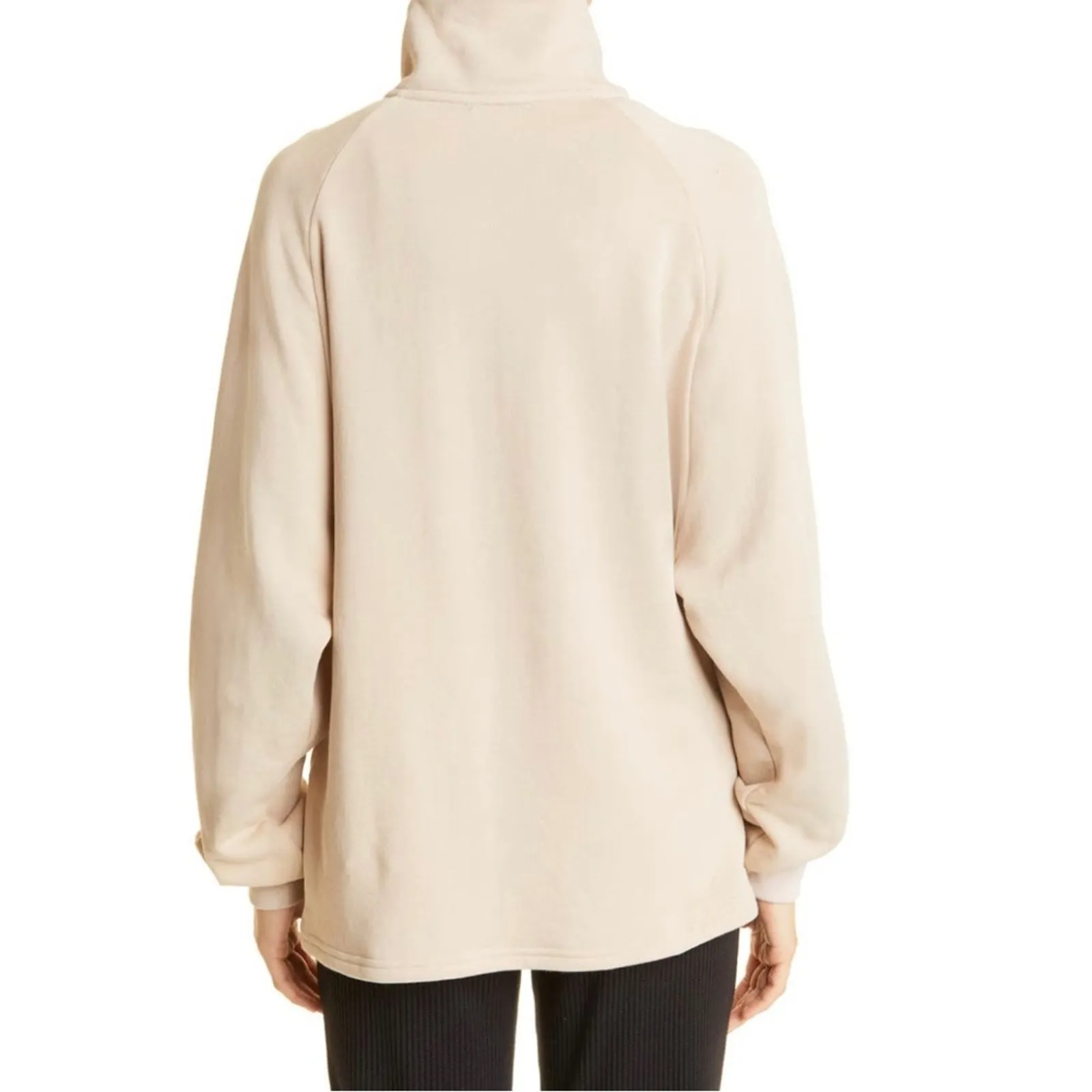 The Range NYC Half Zip Cotton Terry Sweatshirt Tan - Image 2