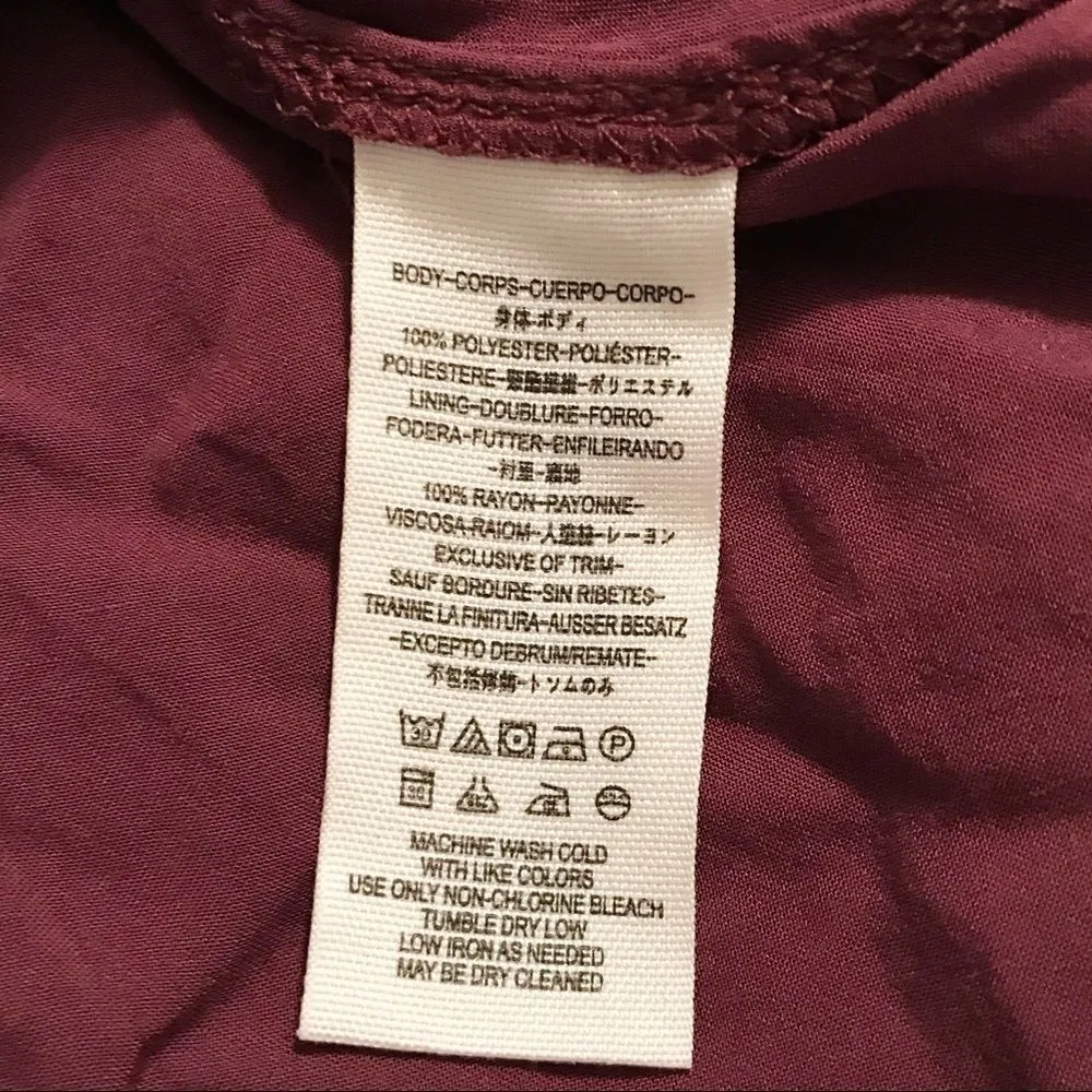 FREE PEOPLE‎ Morning Light Mini Dress Long Sleeve Floral Satin Purple Size 0 New - Image 15