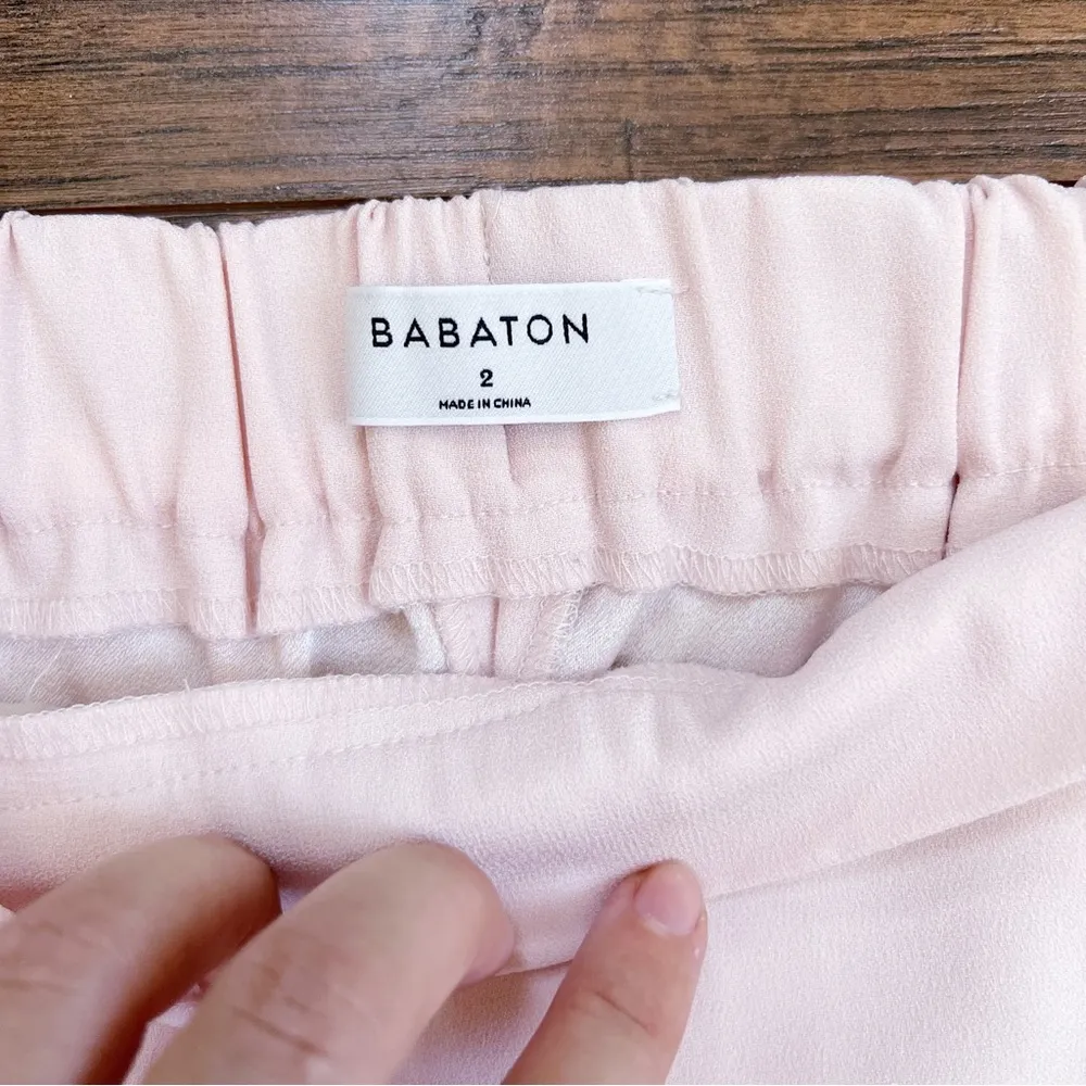 Aritzia • Babaton Cohen Pant cropped pleated dress ankle pull-on blush pink - Image 5