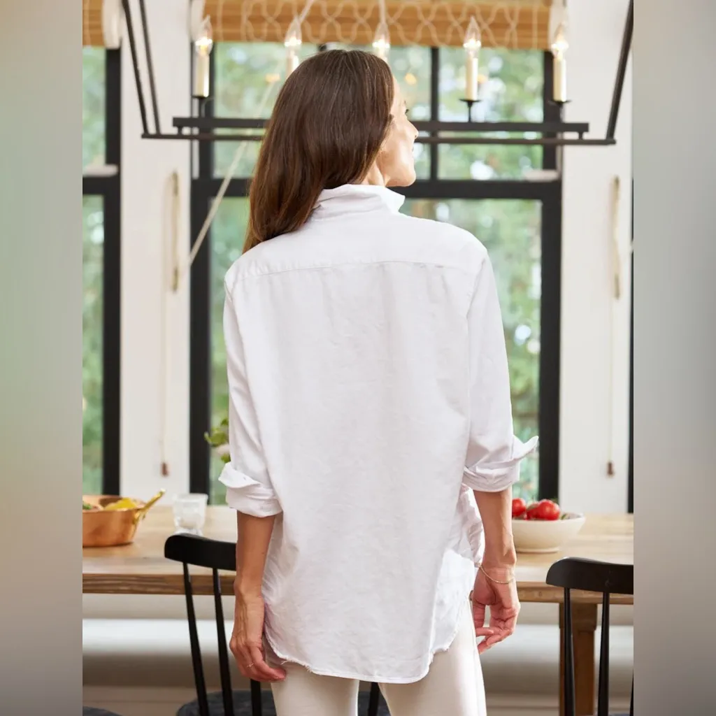 Frank & Eileen Eileen Relaxed Button Up Shirt Famous Denim, Size Small - Image 4