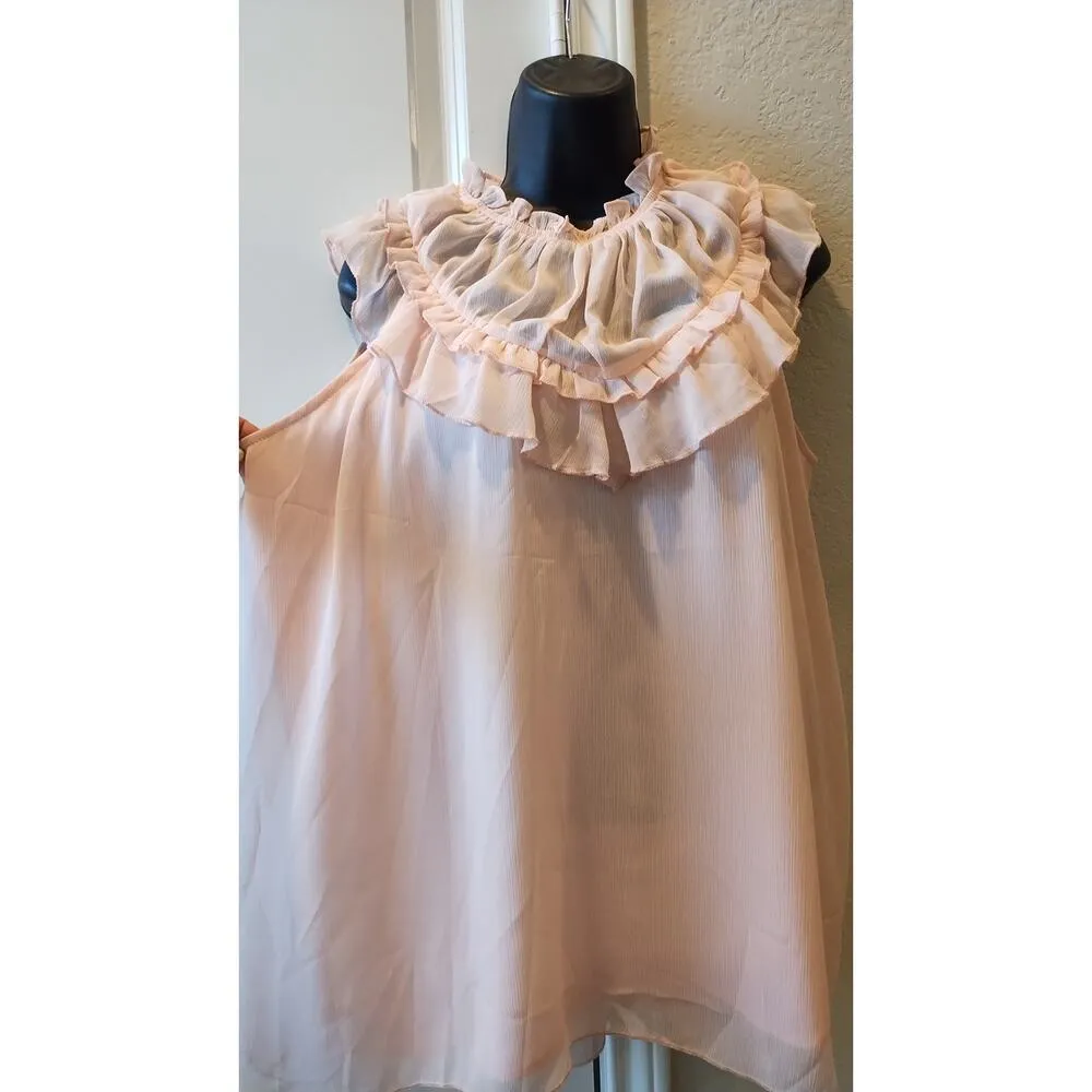 Unbranded Top Sleeveless Peach Large
blouse women’s tops - Image 3