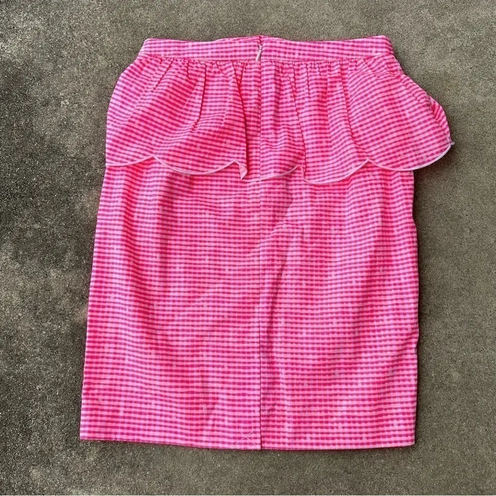 Lilly Pulitzer Thyme Scallop Peplum Gingham Skirt - Image 5