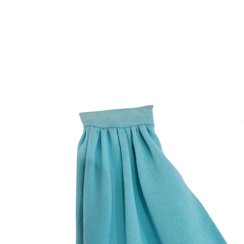 Alexia Admor One Shoulder Midi Fit And Flare Dress Side Zip Turquoise Size 4 - Image 6