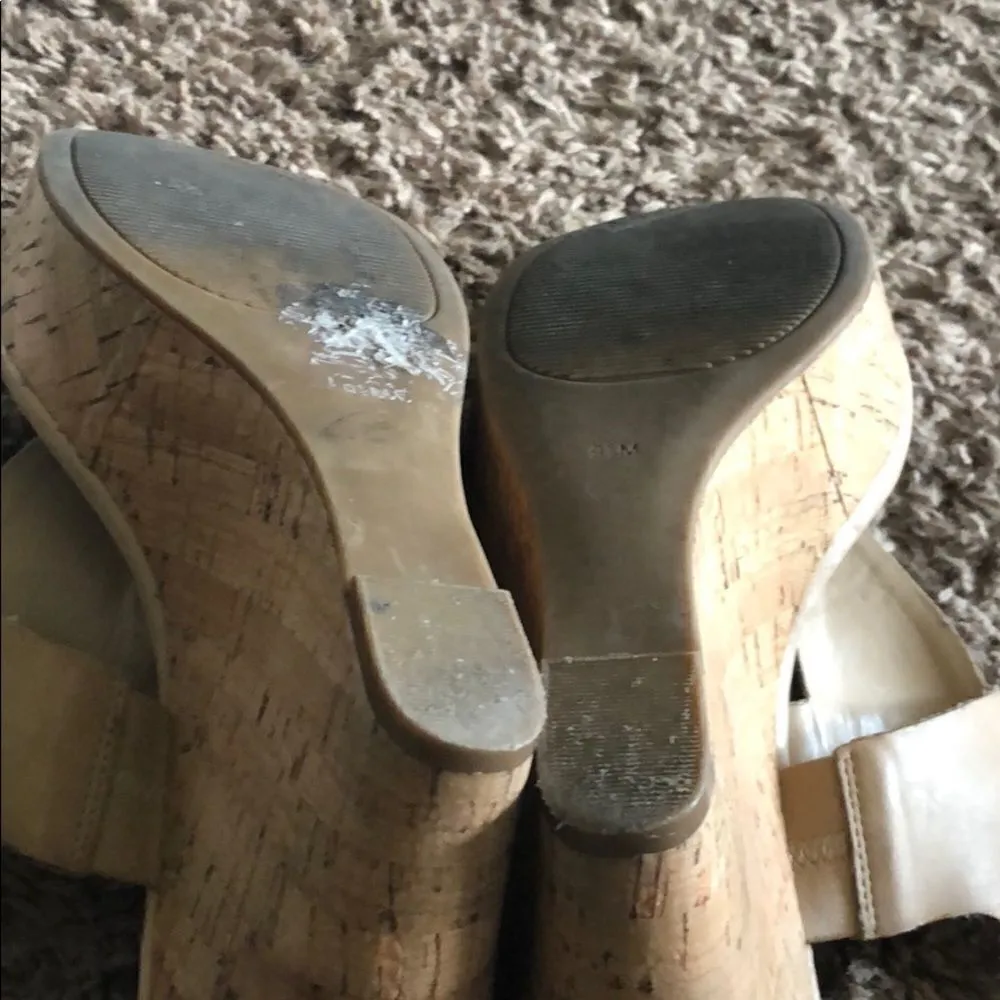 Guess tan cork logo wedges - Image 6