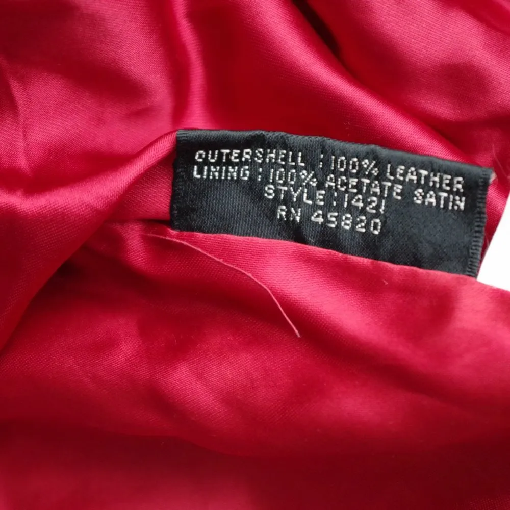 Ladies' Vintage Pelle Cuir Textured Leather Cropped Jacket Medium Black - Image 6