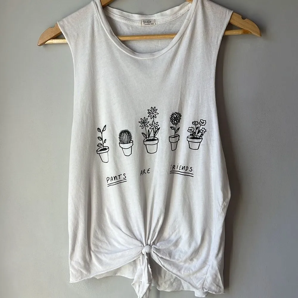 Brandy Melville Cut Off Tee Plants and Friends - Image 3