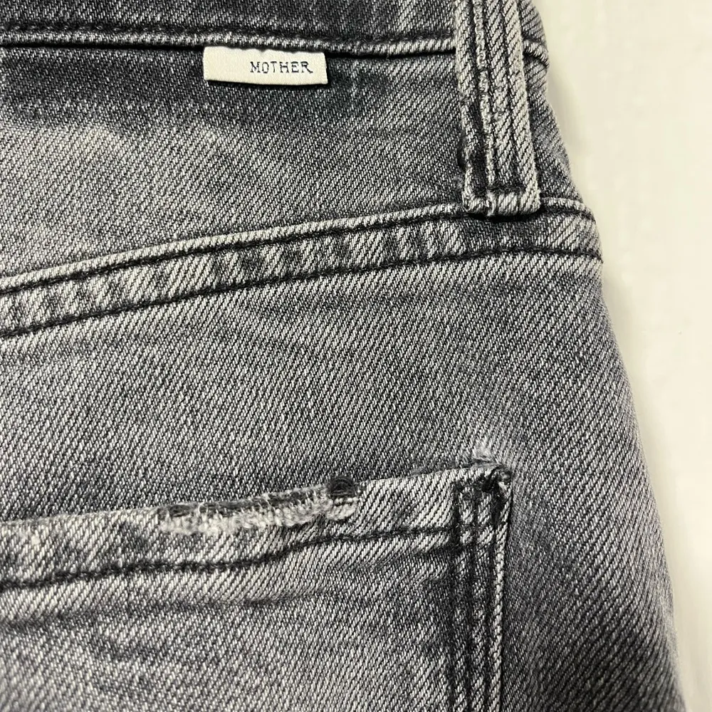 Mother denim mother superior rambler ankle fray black hitting the pavement sz 25 - Image 8