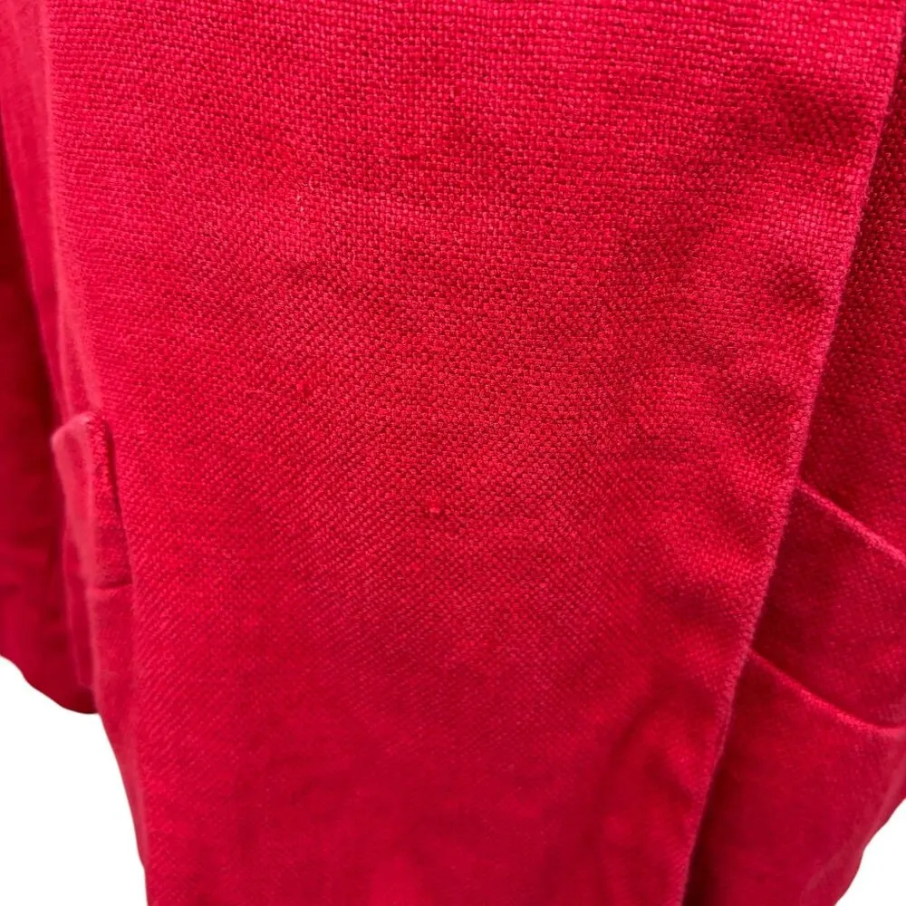 Vintage Tweeds blazer, size Medium, 100% linen, lined, Classic, Timeless, Collar Red - Image 3