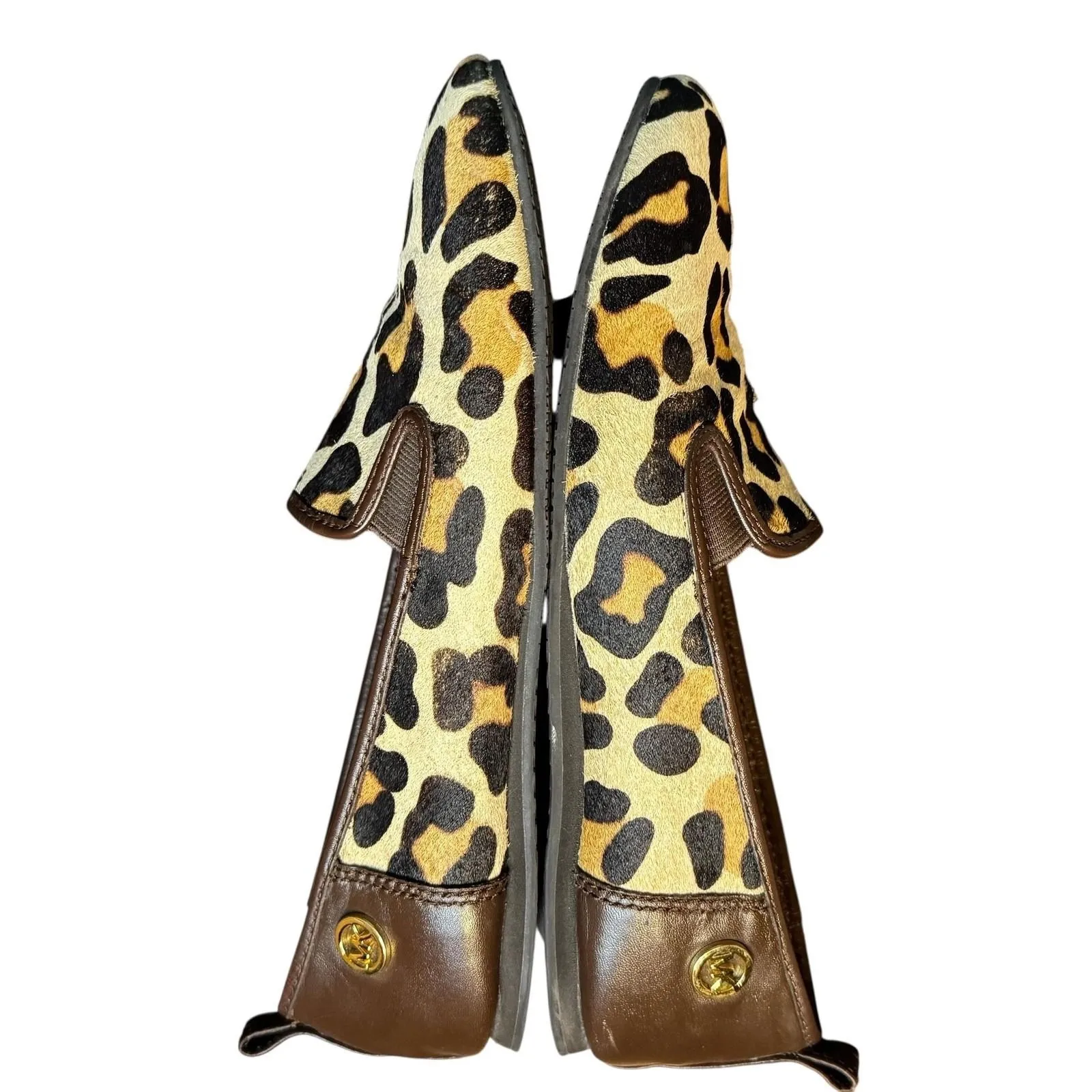 Michael Kors Shoes Womens Size 7M Leopard Print Haircalf Slip On Flats - Image 6