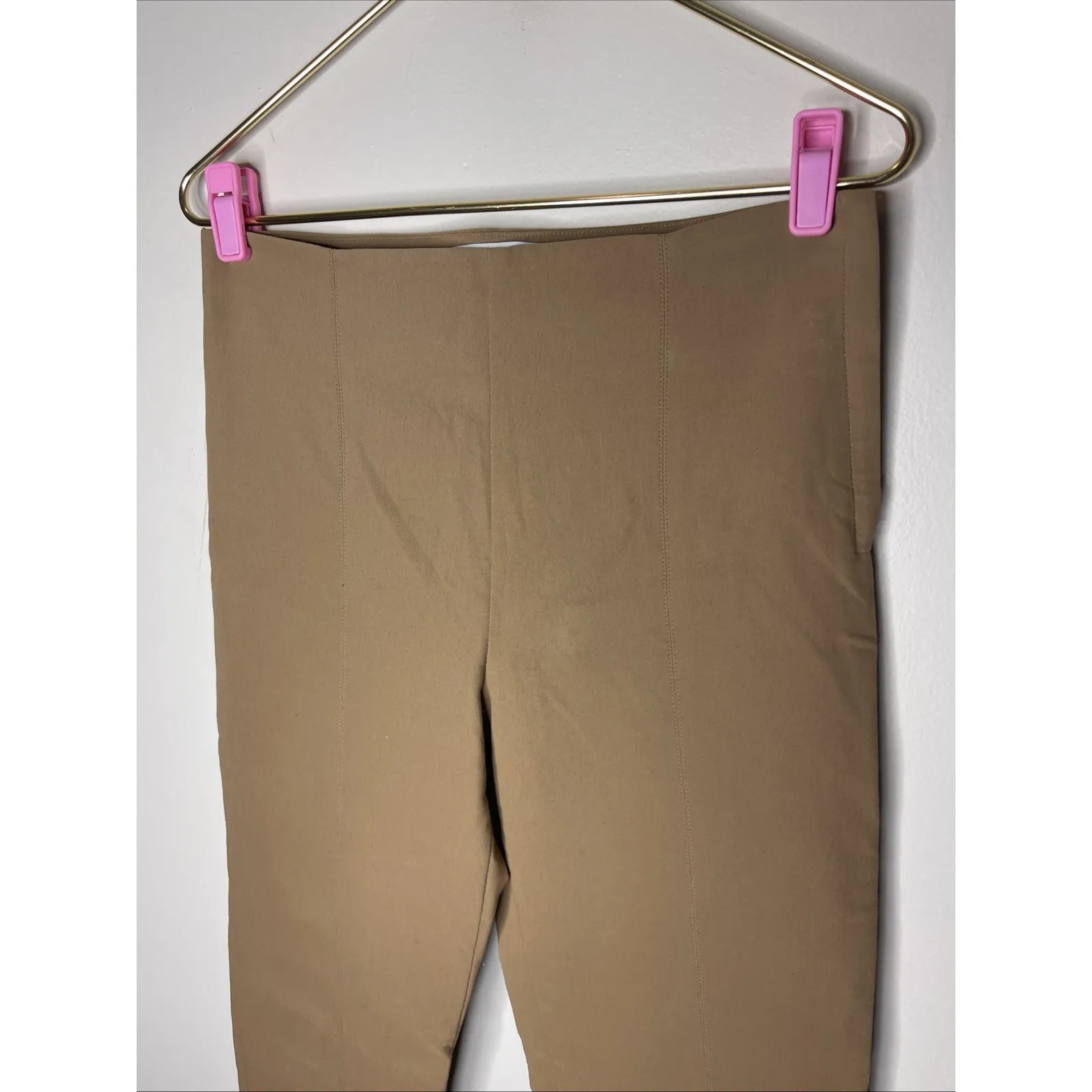 MM Lafleur The Foster Cigarette Pant Powerstretch in Saddle Kakhi Sz 10 Tan - Image 3
