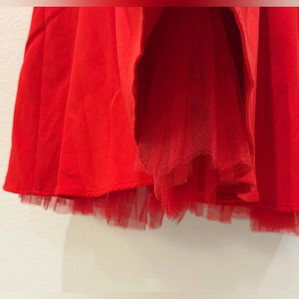 Angel Biba Red Fit & Flare Mini Dress – NWT Tulle Hem, Valentine’s Day - Image 5