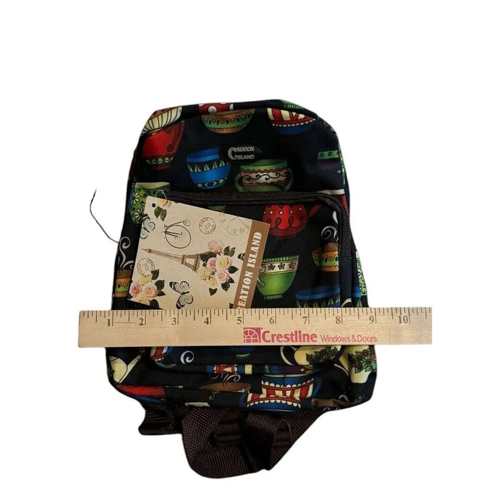Creation Island Day Pack Mini Backpack Tea Coffee NWT Travel Vacation Essential - Image 7