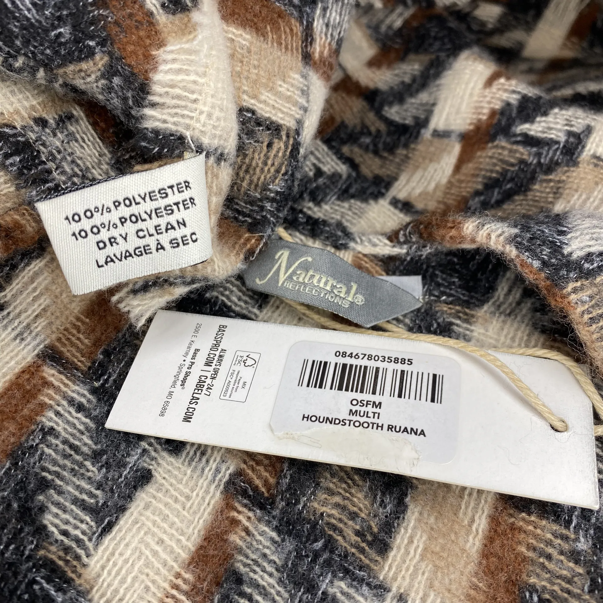 NWT Natural Reflections OSFM Multi Plaid Open Front Cozy Wrap Cardigan Shawl - Image 4