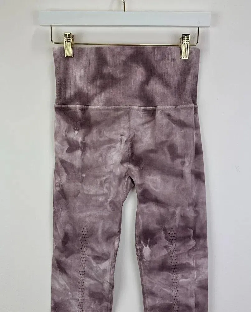 NEW Free People Leggings Good Karma Tie Dye Sugar Plum Purple Medium Large. - Image 4