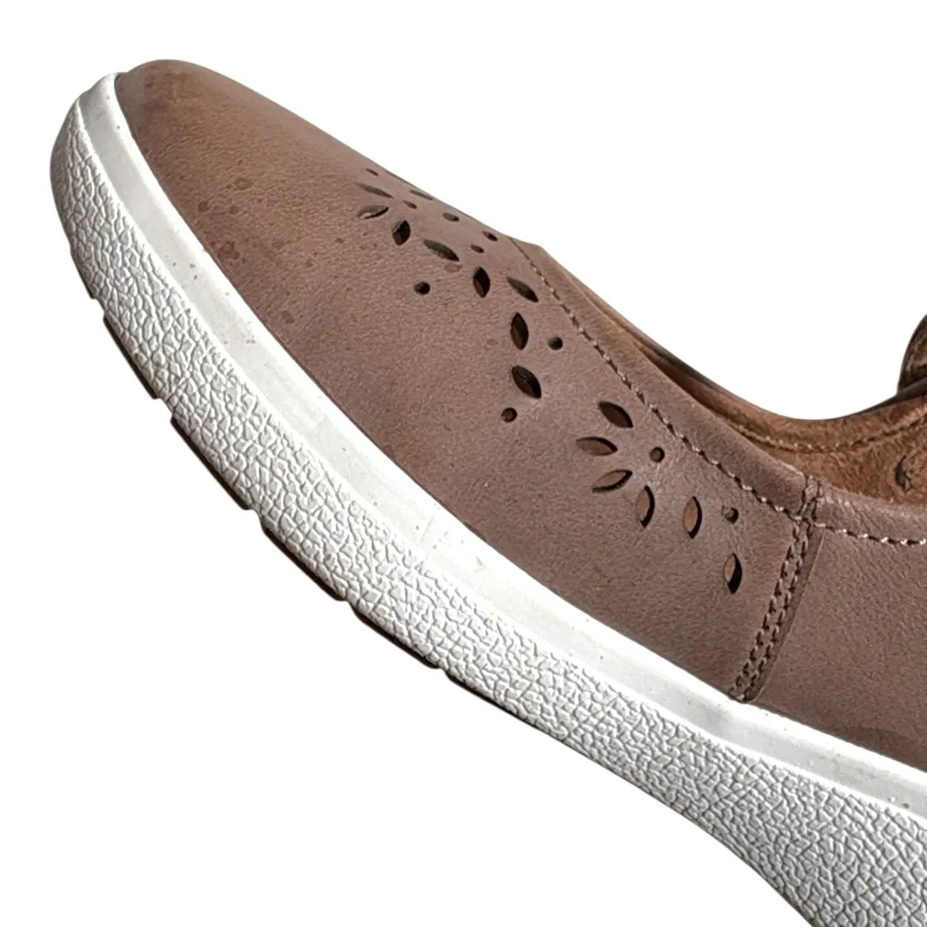 EUC Aetrex Leather Erica Mary Janes Tan Size 10 - Image 6