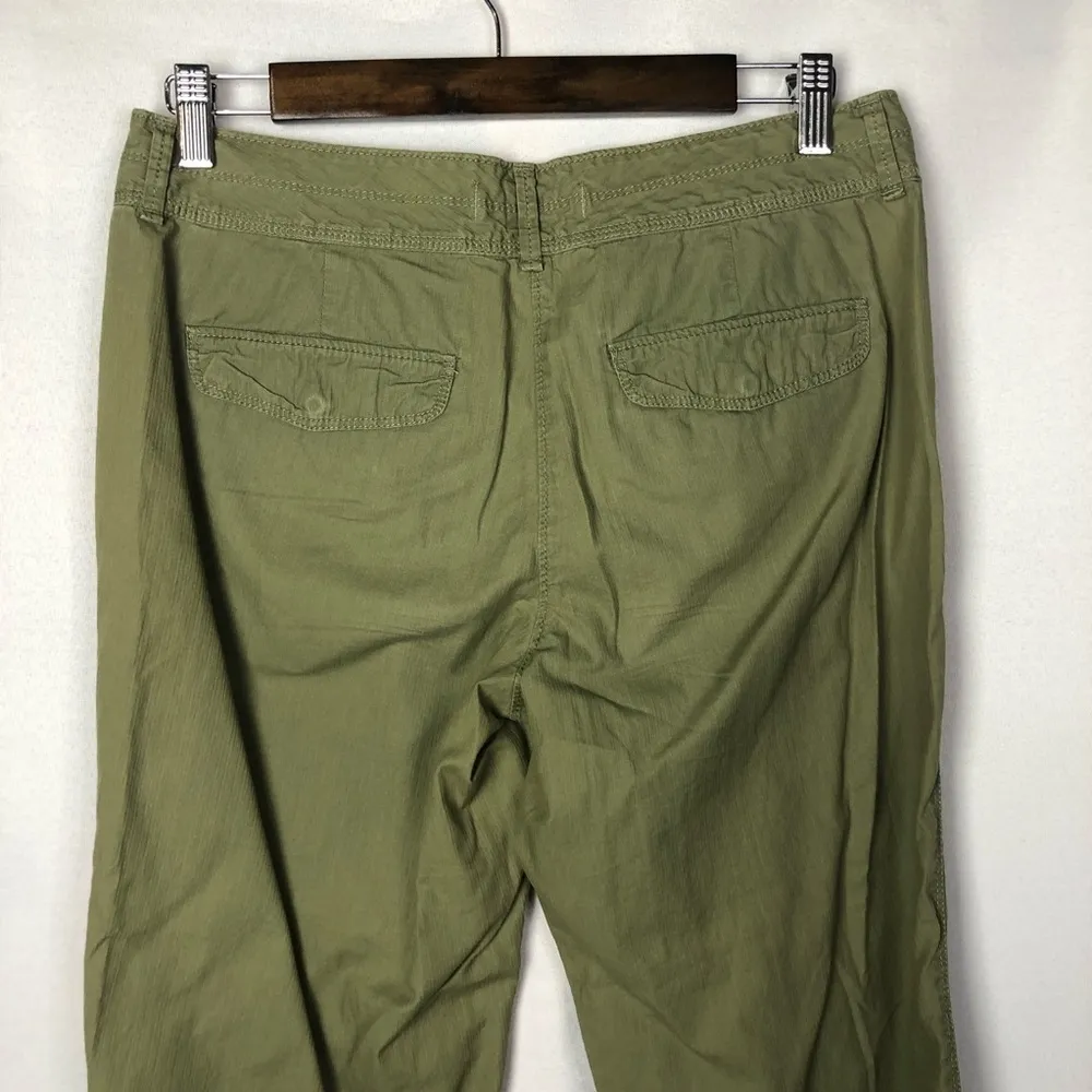 Ann Taylor LOFT Green Y2K Cropped Cargo Pants 2 - Image 6