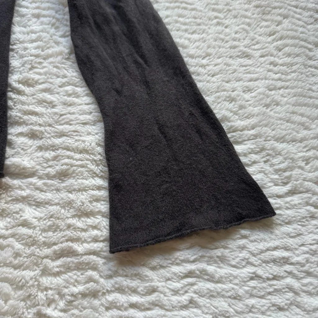 Eileen Fisher Silk Cashmere Cardigan S Chocolate Brown Open Front Flare Sleeve - Image 7