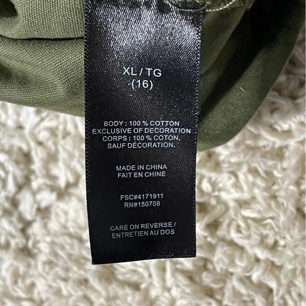 mark. Green Utility Jacket with Floral Design Size XL - Image 6