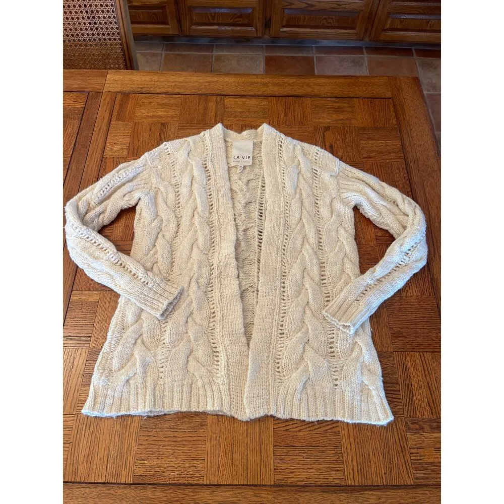 LA VIE by Rebecca Taylor Slub Merino Cardigan size XS/S - Image 4