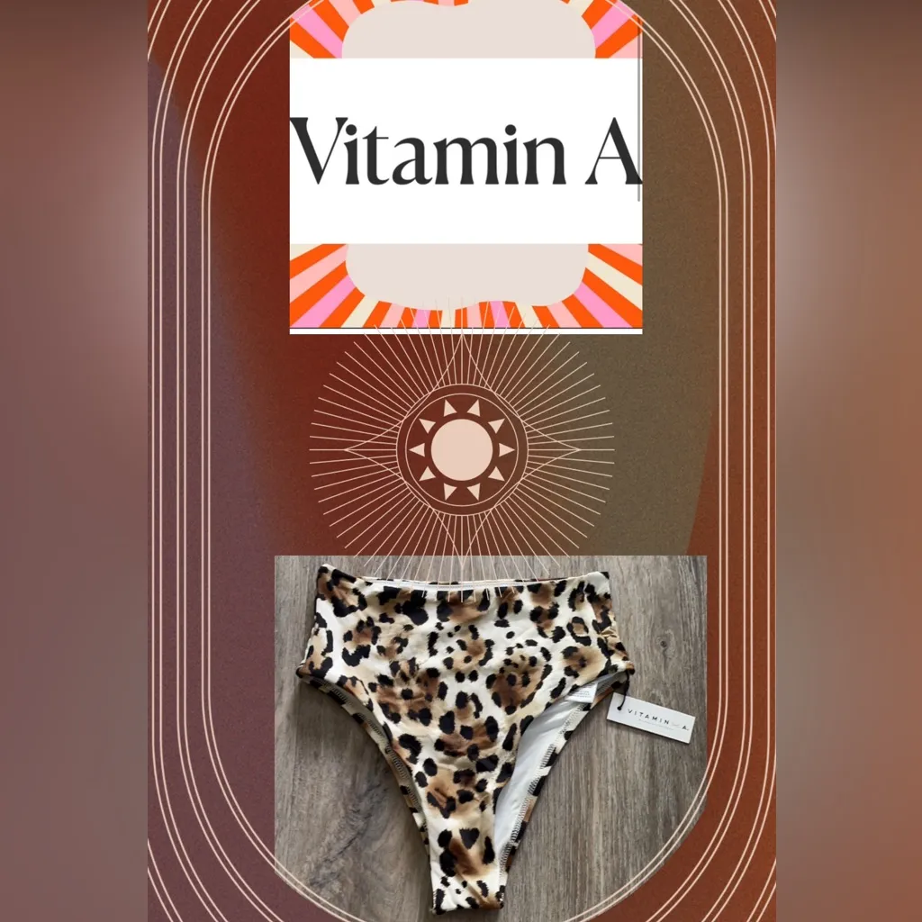 Vitamin A Leopard Print High Rise Bikini Bottom Size XS (4) - Image 2