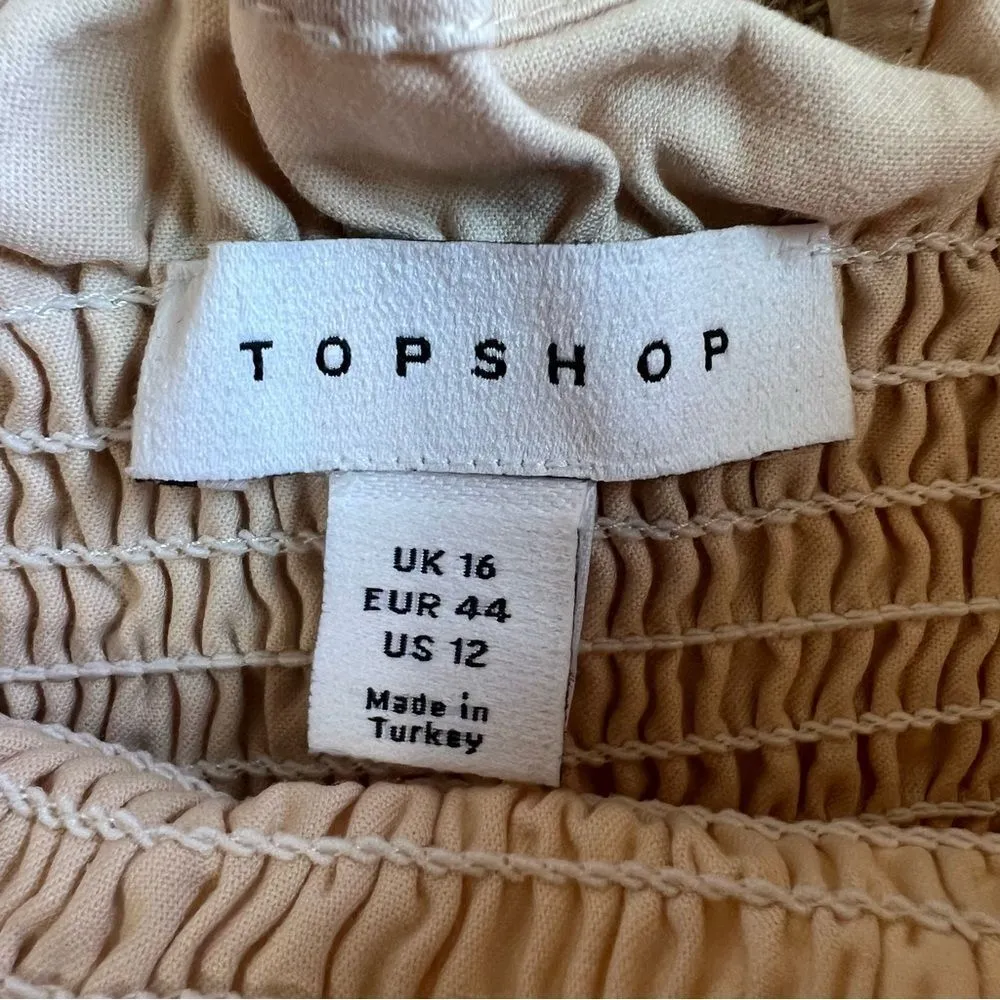 Topshop Shirred Satin Blouse - Image 6