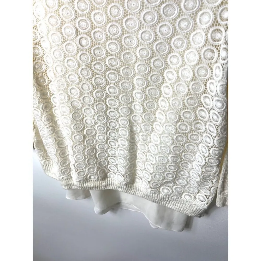 Lucky brand linen‎ sweater women’s medium - Image 4