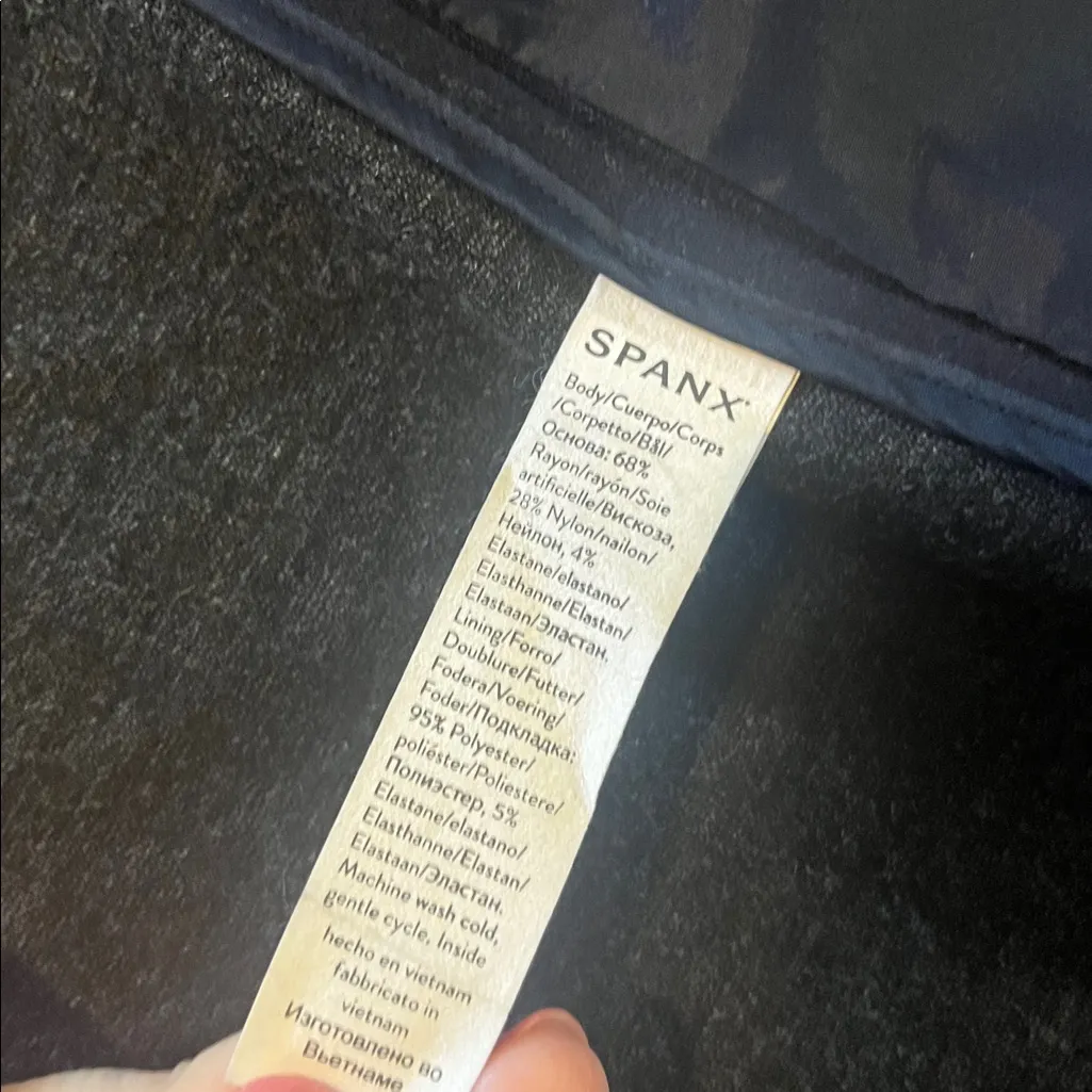 Spanx Navy Blue The Perfect Collarless Blazer Sz L - Image 7