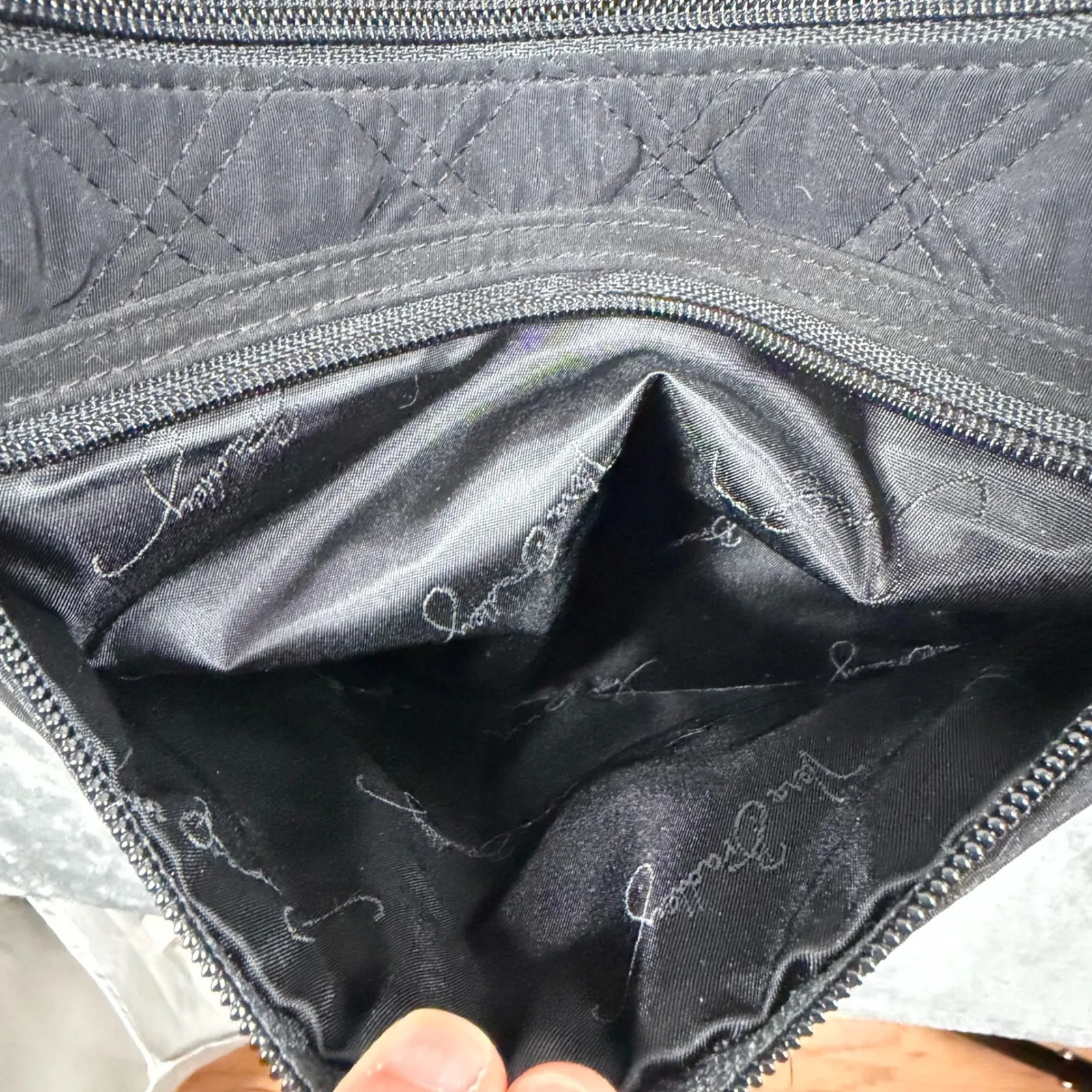 Vera Bradley Crossbody Bag Black Quilted Purse Pockets Travel Essential Shoulder - Image 8