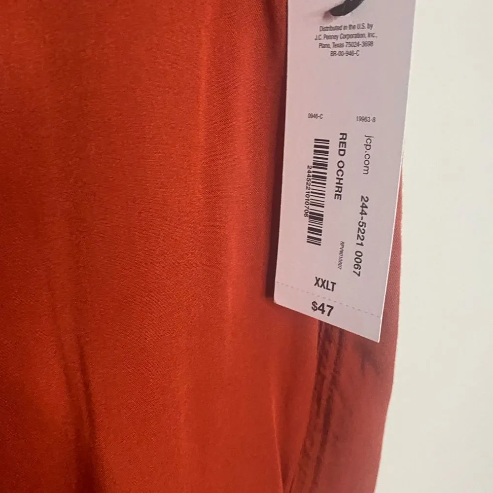 NWT A.n.a. Women Terracota Drawstring Cropped Pants Lightweight Size XXLT Tall - Image 7