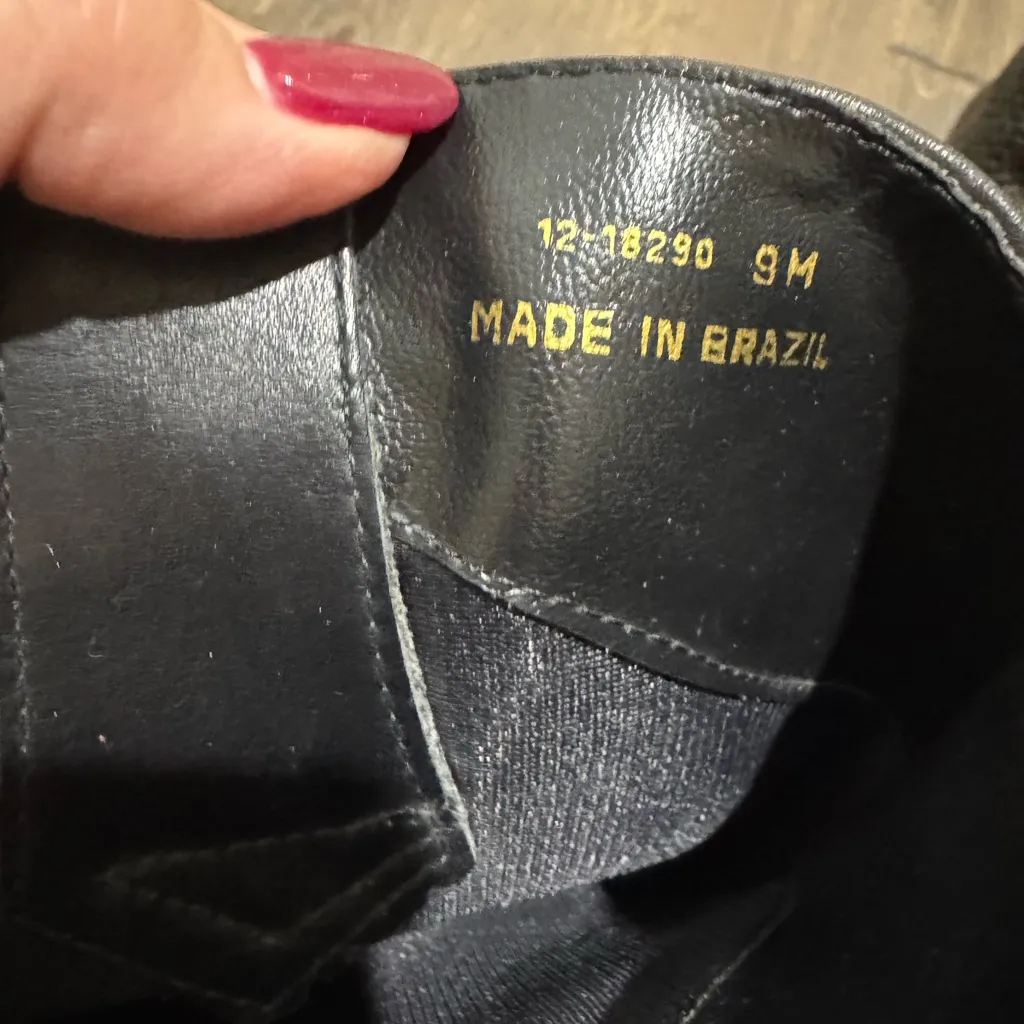 Dingo Black Woven Leather Western Cowboy Boots Women’s 9M Pointed Toe - Image 9