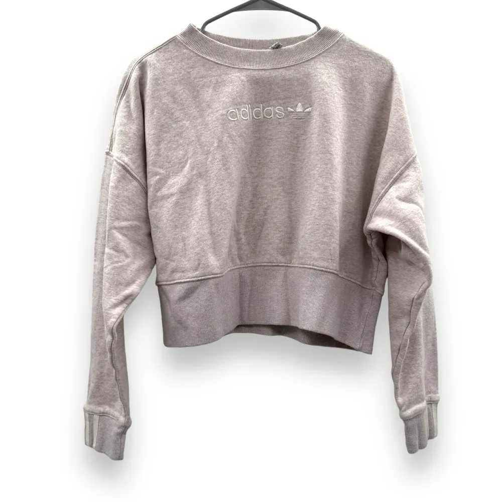Adidas Originals Coeeze Long Sleeve Cropped Sweatshirt in Orchid Tint Sz S‎ - Image 3