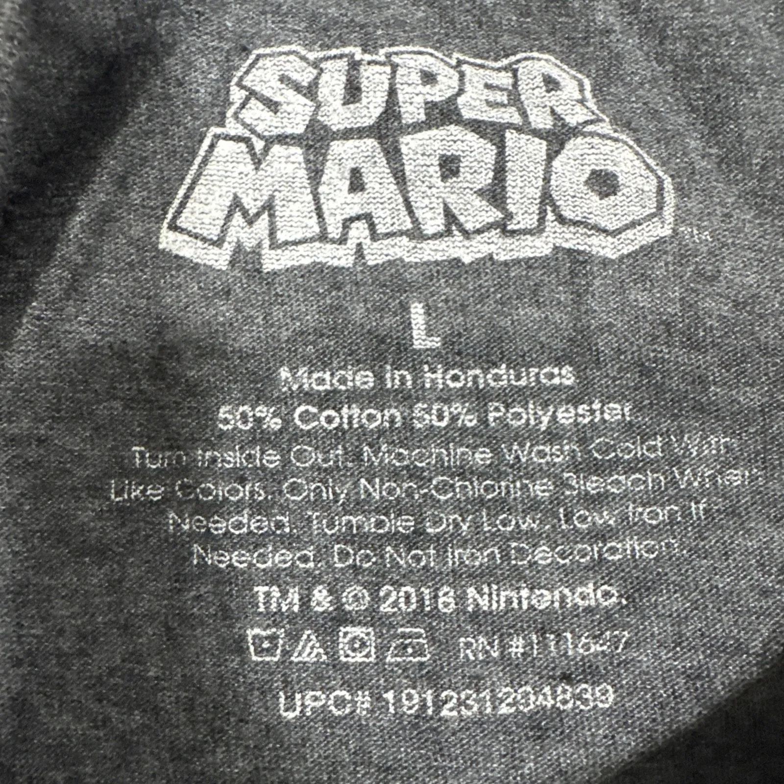 Super Mario Periodic Table Graphic T-Shirt Short Sleeve Tee Size L Casual Gamer - Image 4