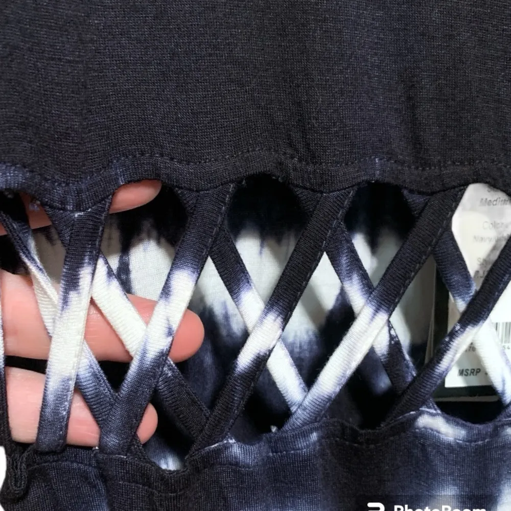 NWT Women’s Romeo & Juliet Couture Tie-Dye Maxi Dress Size Medium Navy B… - Image 14