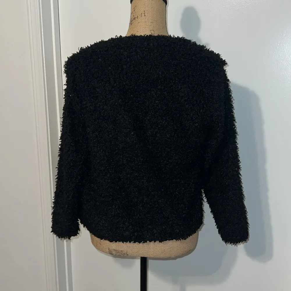 H&M Black Faux Fur Jacket - Image 4