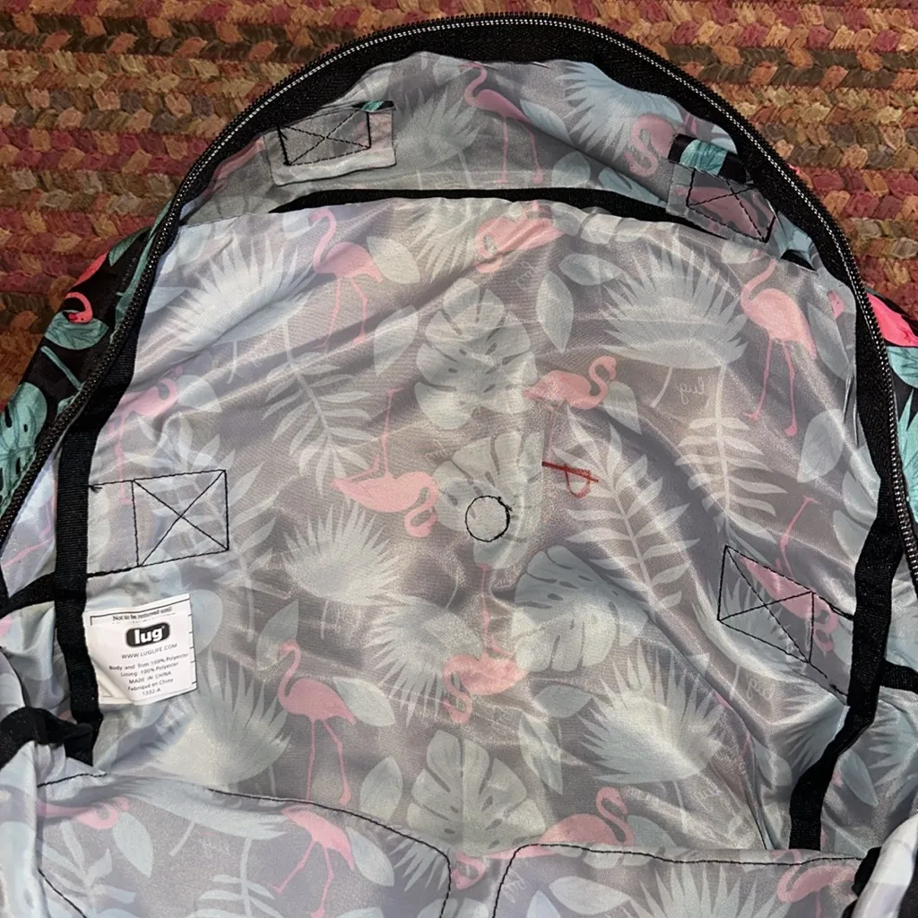 NEW LUG FLAMINGO BLACK PUDDLE JUMPER BACKPACK TRAVEL PACKABLE - Image 4
