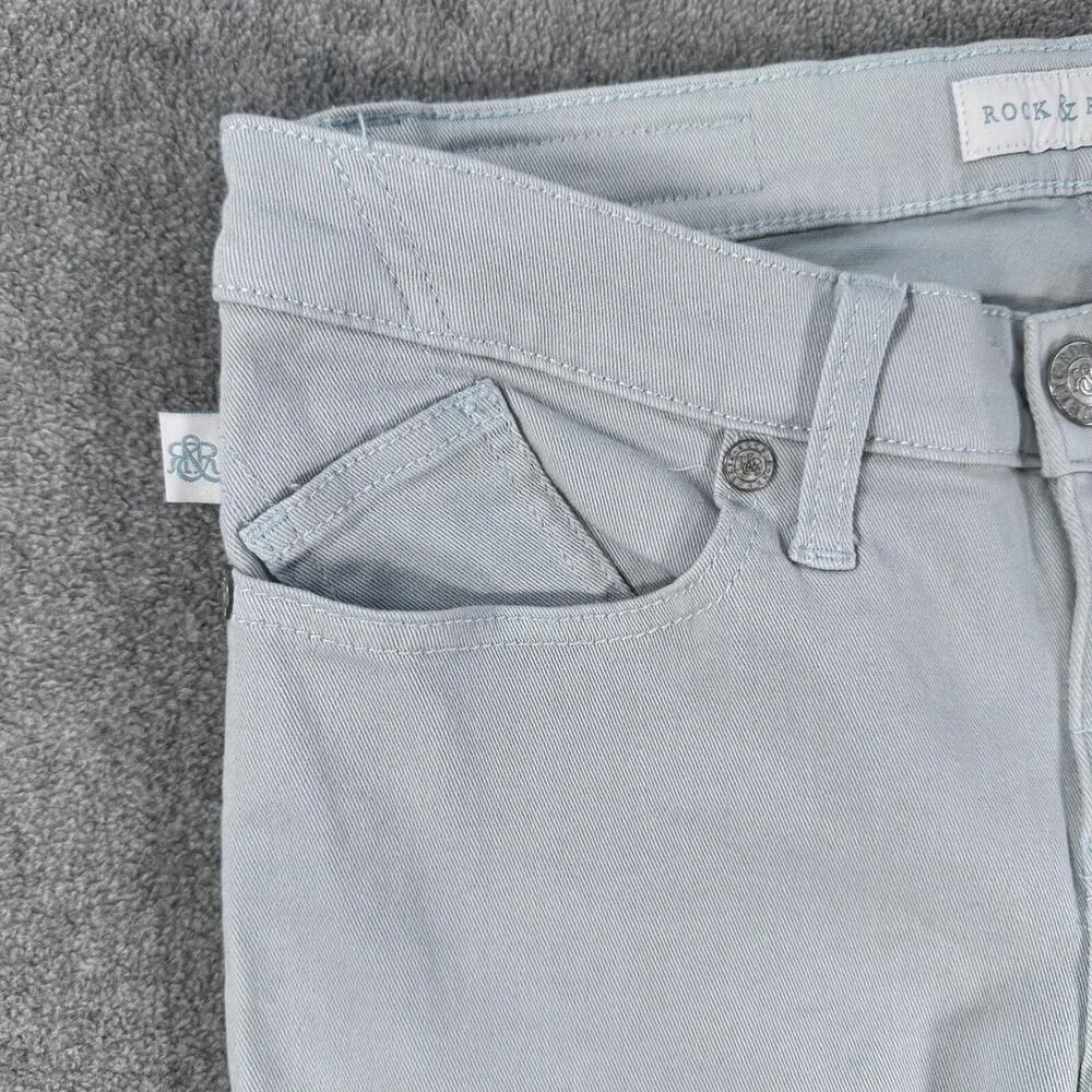 Rock & Republic Berlin Low Rise Skinny Jeans Women's 8M Light Gray Denim - Image 3